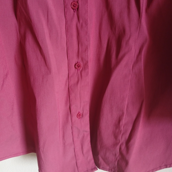 Millenium Women's Size 20 Button Up Pink 3/4 Sleeves Top - Picture 9 of 10